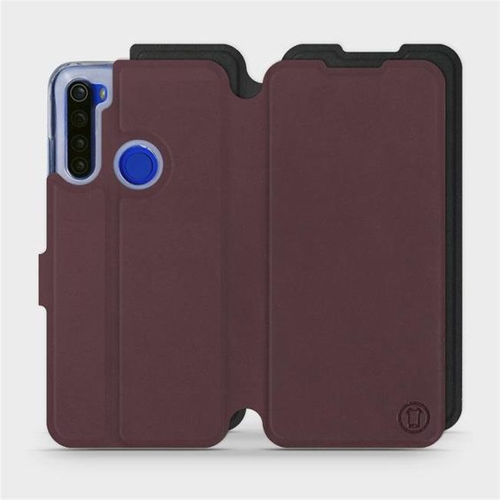 Etui Soft Touch do Xiaomi Redmi Note 8T - wzór Matowy burgund z czernią