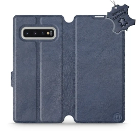 Phone Case Samsung Galaxy S10 Plus - Design Blue Leather