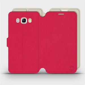 Hülle für Samsung Galaxy J7 2016 - Farbe Rot mit Platin