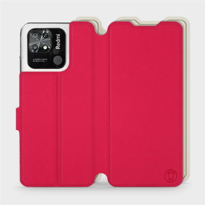 Hülle für Xiaomi Redmi 10C - Farbe Rot mit Platin