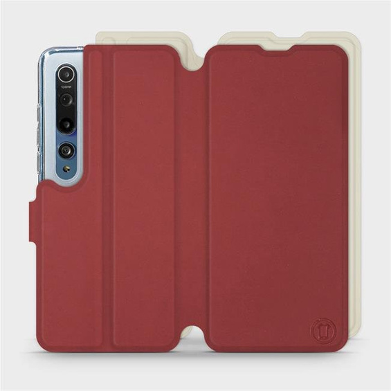 Etui Soft Touch do Xiaomi Mi 10 - wzór Zachodząca czerwień z platyną