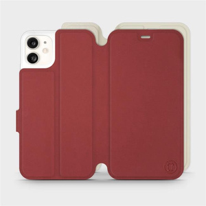Phone Case Apple iPhone 11 - Design Dark Red with Platinum