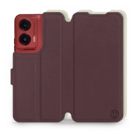 Phone Case Motorola Moto G35 5G - Design Burgundy with Platinum