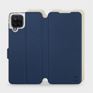 Etui Soft Touch do Samsung Galaxy M12 - wzór Głęboki granat z platyną