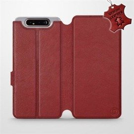 Hülle für Samsung Galaxy A80 - Farbe Dark Red Leather