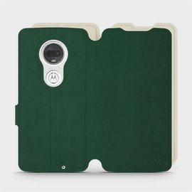 Etui Soft Touch do Motorola Moto G7 - wzór Miejska zieleń z platyną
