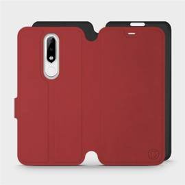 Phone Case Nokia 5.1 Plus - Design Dark Red with Black