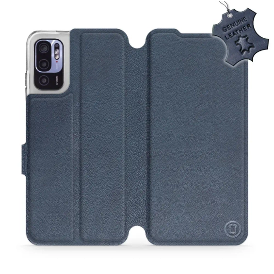 Phone Case Xiaomi Redmi Note 10 5G - Design Blue Leather