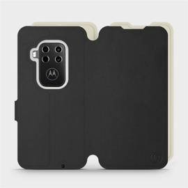 Phone Case Motorola One Zoom - Design Black with Platinum