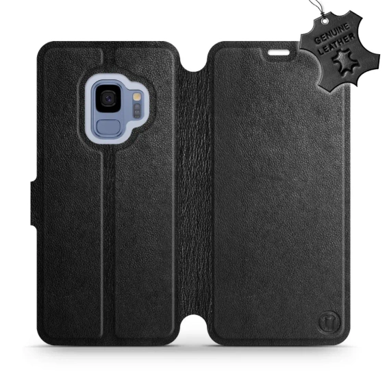 Phone Case Samsung Galaxy S9 - Design Black Leather