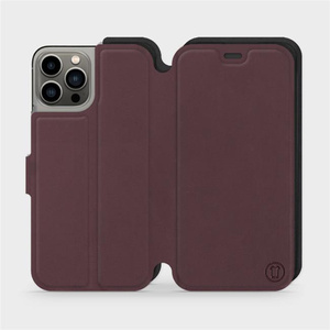 Phone Case Apple iPhone 13 Pro - Design Burgundy with Black