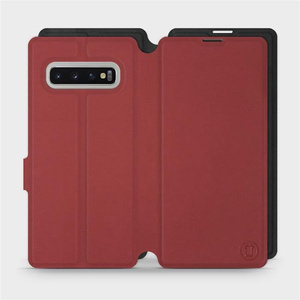 Etui Soft Touch do Samsung Galaxy S10 Plus - wzór Zachodząca czerwień z czernią