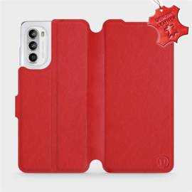 Phone Case Motorola Moto G52 - Design Red Leather