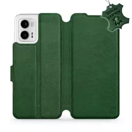 Phone Case Motorola Moto G73 5G - Design Green Leather