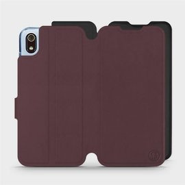 Etui Soft Touch do Xiaomi Redmi 7A - wzór Matowy burgund z czernią