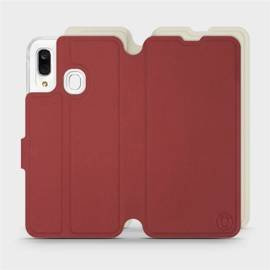 Phone Case Samsung Galaxy A40 - Design Dark Red with Platinum