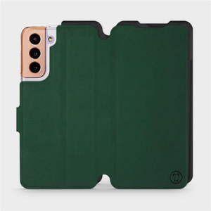Phone Case Samsung Galaxy S21 - Design Green with Black