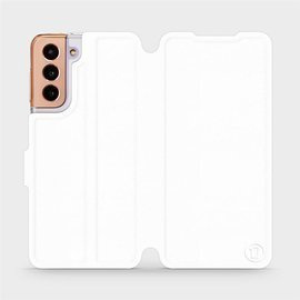 Phone Case Samsung Galaxy S21 - Design White&Orange