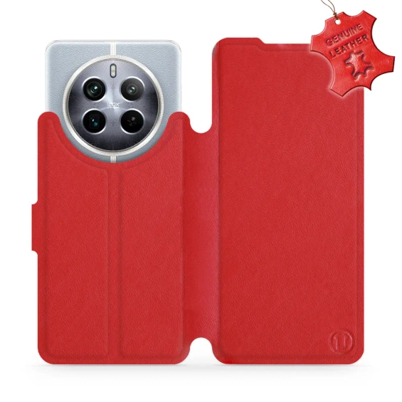 Phone Case Realme 12 5G - Design Red Leather