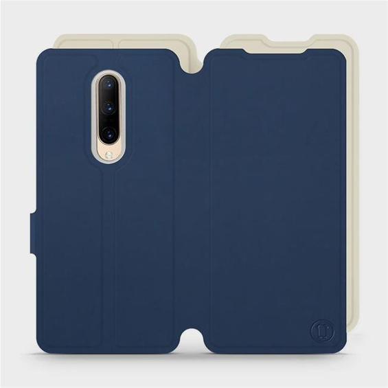 Etui Soft Touch do OnePlus 7 Pro - wzór Głęboki granat z platyną