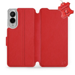 Phone Case Samsung Galaxy S25 Edge - Design Red Leather