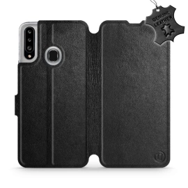 Phone Case Samsung Galaxy A20S - Design Black Leather