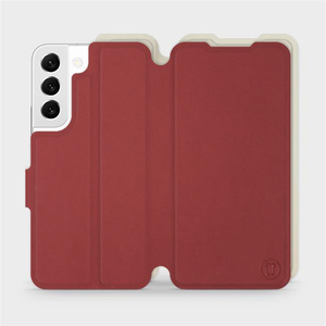 Phone Case Samsung Galaxy S22 - Design Dark Red with Platinum
