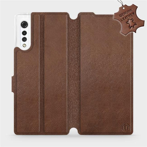 Phone Case LG Velvet - Design Brown Leather