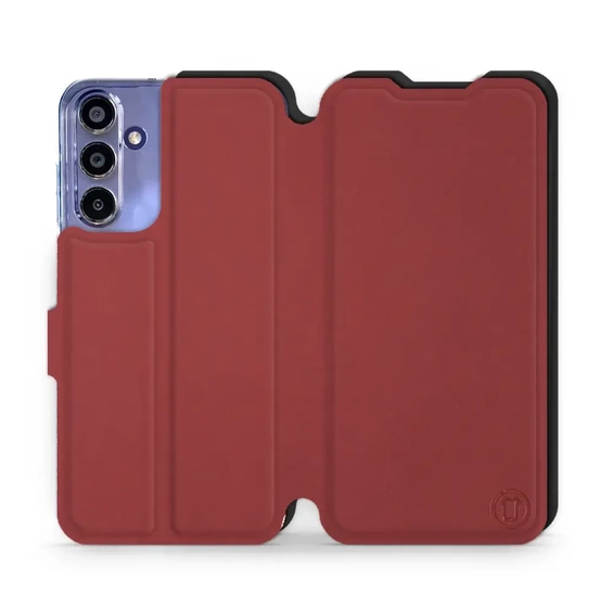 Hülle für Samsung Galaxy A15 4G - Farbe Dunkelrot mit Schwarz