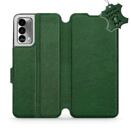 Etui ze skóry naturalnej do Realme GT Master Edition - wzór Green Leather