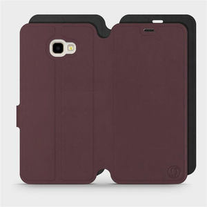 Phone Case Samsung Galaxy J4 Plus 2018 - Design Burgundy with Black