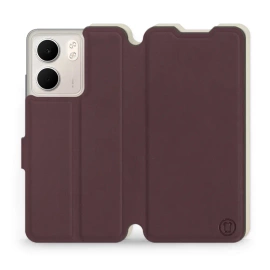 Phone Case OPPO A5x - Design Burgundy with Platinum