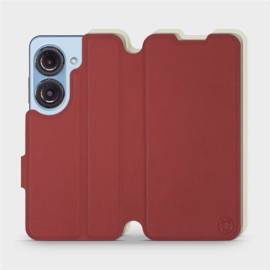 Phone Case Asus Zenfone 9 - Design Dark Red with Platinum