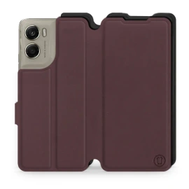 Phone Case Motorola Moto G06 Power - Design Burgundy with Black
