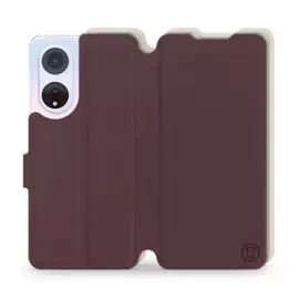 Phone Case OPPO A98 5G - Design Burgundy with Platinum