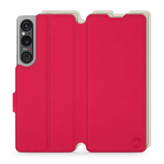 Phone Case Sony Xperia 1 V - Design Red with Platinum