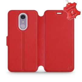 Phone Case LG Q7 - Design Red Leather