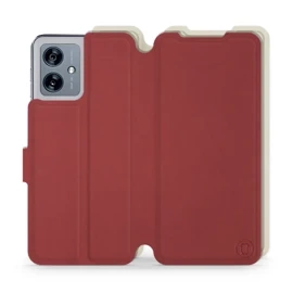 Phone Case Motorola Moto G54 5G - Design Dark Red with Platinum