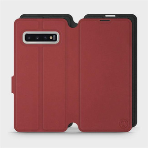 Phone Case Samsung Galaxy S10 - Design Dark Red with Black