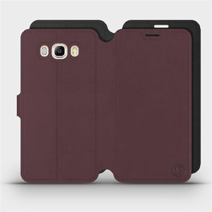 Phone Case Samsung Galaxy J7 2016 - Design Burgundy with Black