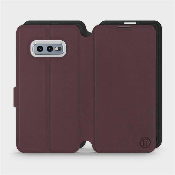 Etui Soft Touch do Samsung Galaxy S10e - wzór Matowy burgund z czernią