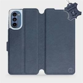 Phone Case Motorola Moto G62 5G - Design Blue Leather
