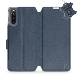 Phone Case Sony Xperia 10 IV - Design Blue Leather
