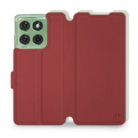 Phone Case Motorola Edge 60 - Design Dark Red with Platinum