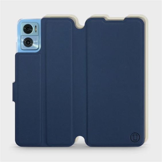 Phone Case Motorola Moto E22 - Design Navy with Platinum
