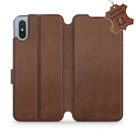 Phone Case Xiaomi Redmi 9A - Design Brown Leather