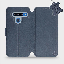 Phone Case LG G8s ThinQ - Design Blue Leather