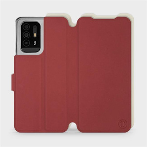 Phone Case OPPO Reno 5 Z - Design Dark Red with Platinum