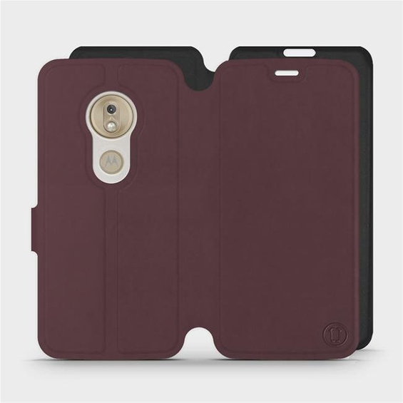 Phone Case Motorola Moto G7 Play - Design Burgundy with Black