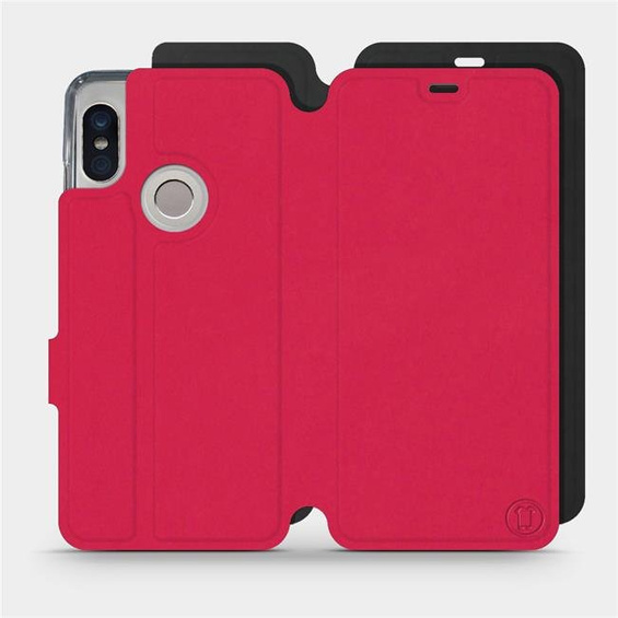 Hülle für Xiaomi Redmi Note 5 - Farbe Rot mit Schwarz